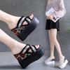 Sequins Mixed Colors Platform Women's Wedges Slippers Summer Party Banquet Super High Heels Shoes Casual Beach Slides