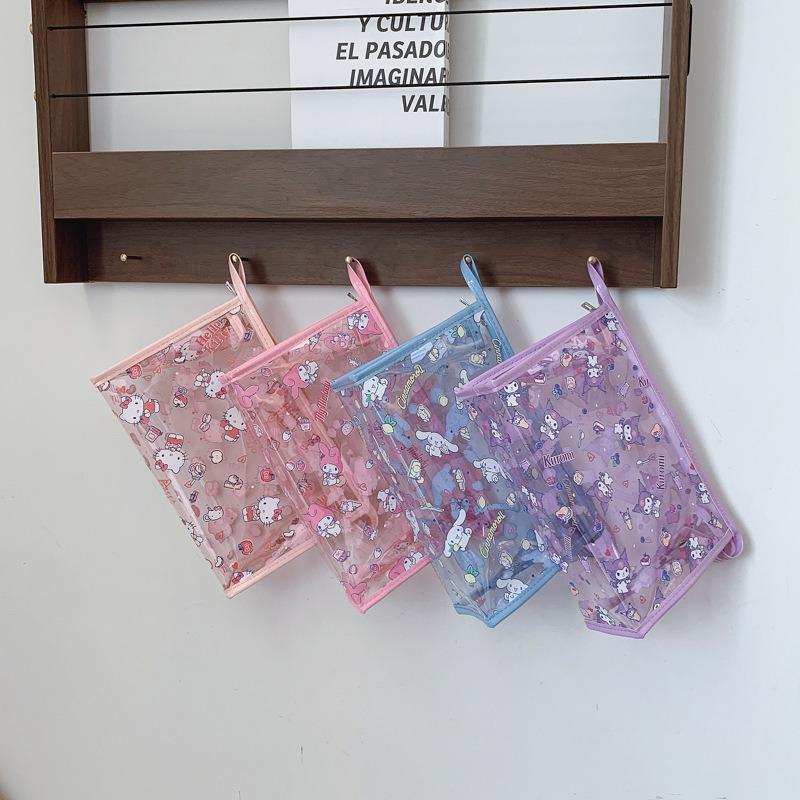 Transparent Fruity Ice Cream Waterproof Toilet Bag Cosmetic Bag Fitness Bath Beach Bag Women's Bag