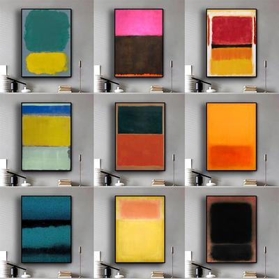 Abstrakte Kunst von Mark Rothko, abstrakte, farbenfrohe Leinwandkunst, Poster und Wandölgemälde auf Leinwand, Cuadros Home Decor Bilder