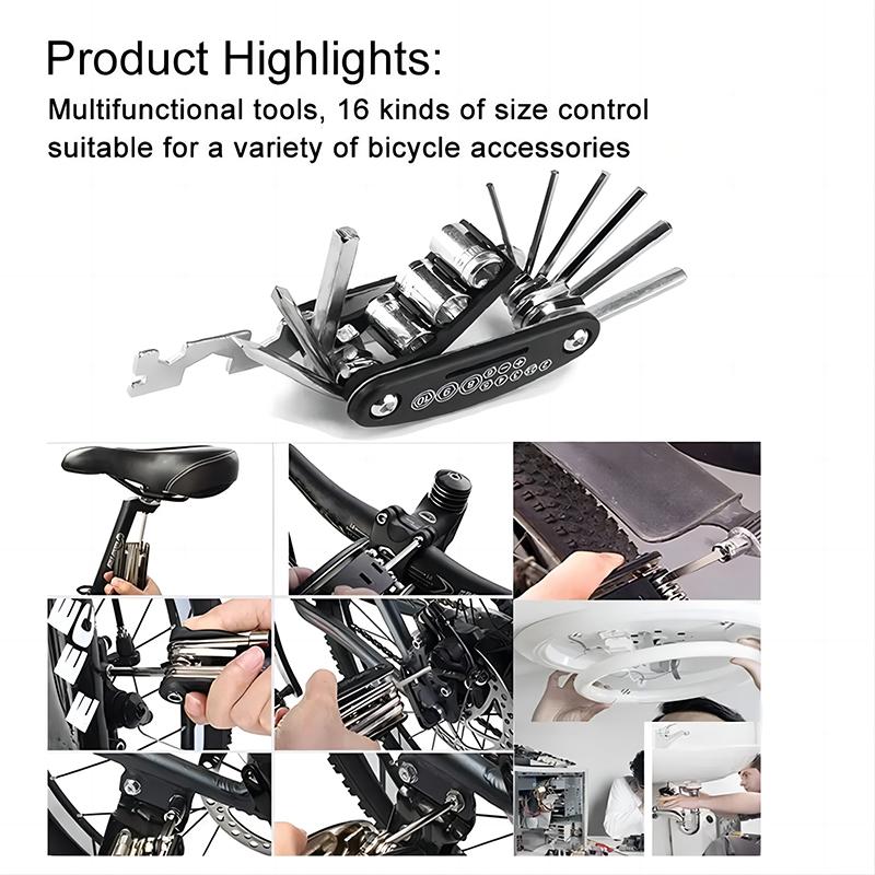 Clé multifonction pour VTT, tournevis, outils de réparation de moto, 16 en 1