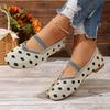 Dot Flat Knitted Breathable Soft Sole Versatile Casual Mary Single Shoe
