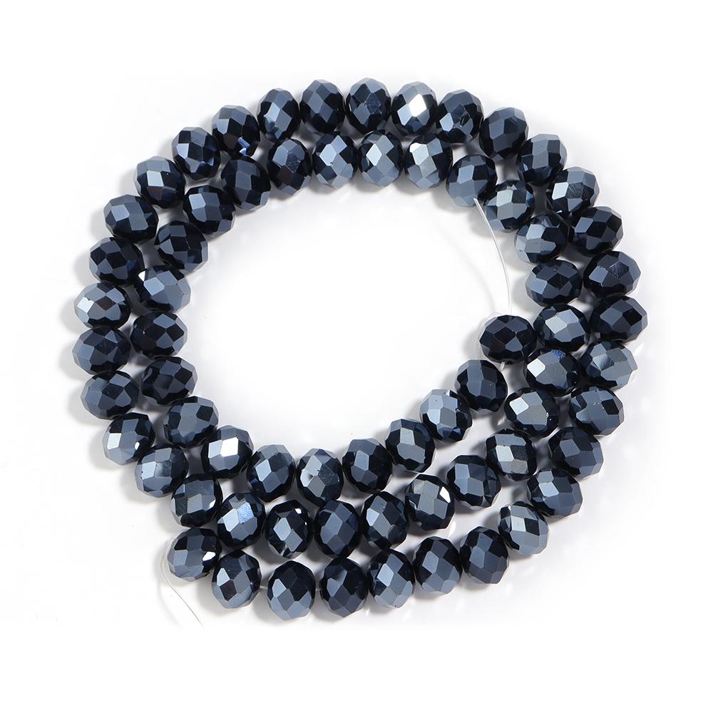 3/4/6/8/10mm Faceted Black Crystal Beads Hematite Glass Loose Spacer Beads For Jewelry Making DIY Necklace Bracelets Accessories