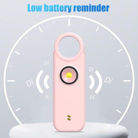 Yousheng Women Personal Safety Alarm 135dB Loud Sound Type-C Rechargeable Portable Pull Ring Security Alarm Keychain with Strobe Light