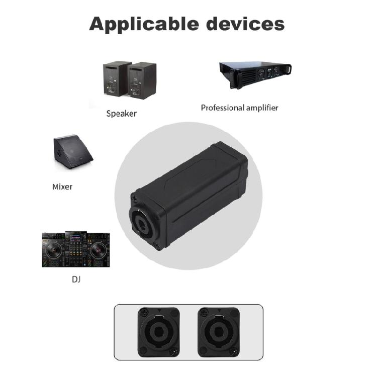 NL4FC 4Pin Female To Female Auditory Coupler Adapter Secure NL4MM For Professional Speakers And Amplifier Connection