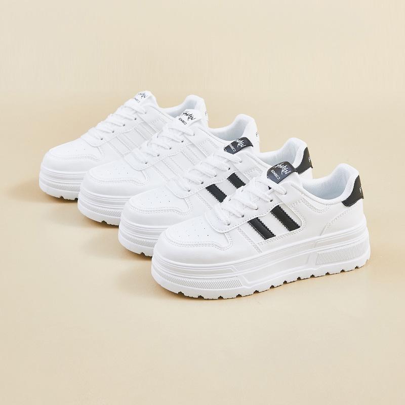 thick-soled women's spring new height-increasing feet, long-board shoes, women's shoes, versatile casual sports shoes