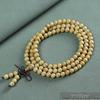 Small Leaf Boxwood Rosary: 108 Solid Wood Buddhist Beads Unisex Bracelet - High Density Sinking Wood