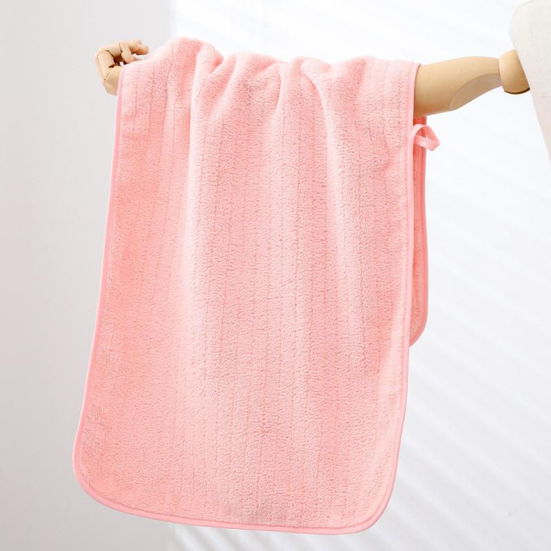 Thick Adults Coral Fleece Towel With Fast Absorption For Bathroom And Hotel