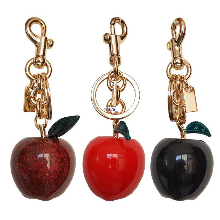 Czerwona Żywica Wisiorek Jabłko Brelok - Luksusowy Dodatek