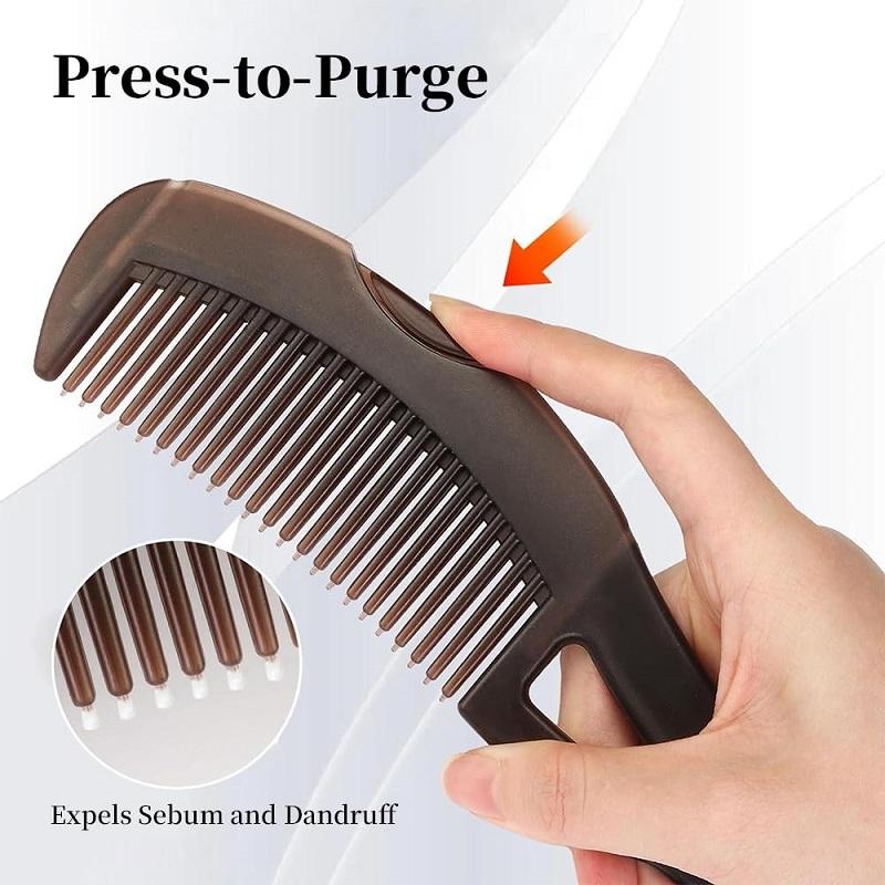 Hollow Teeth Hair Comb Portable Anti Static Hair Styling Comb Easy Clean Daily Hair Care Brush