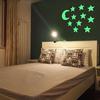 Fashionable 12Pcs Stars Moon Glow In Dark Fluorescent Decal Wall Stickers Home Decoration