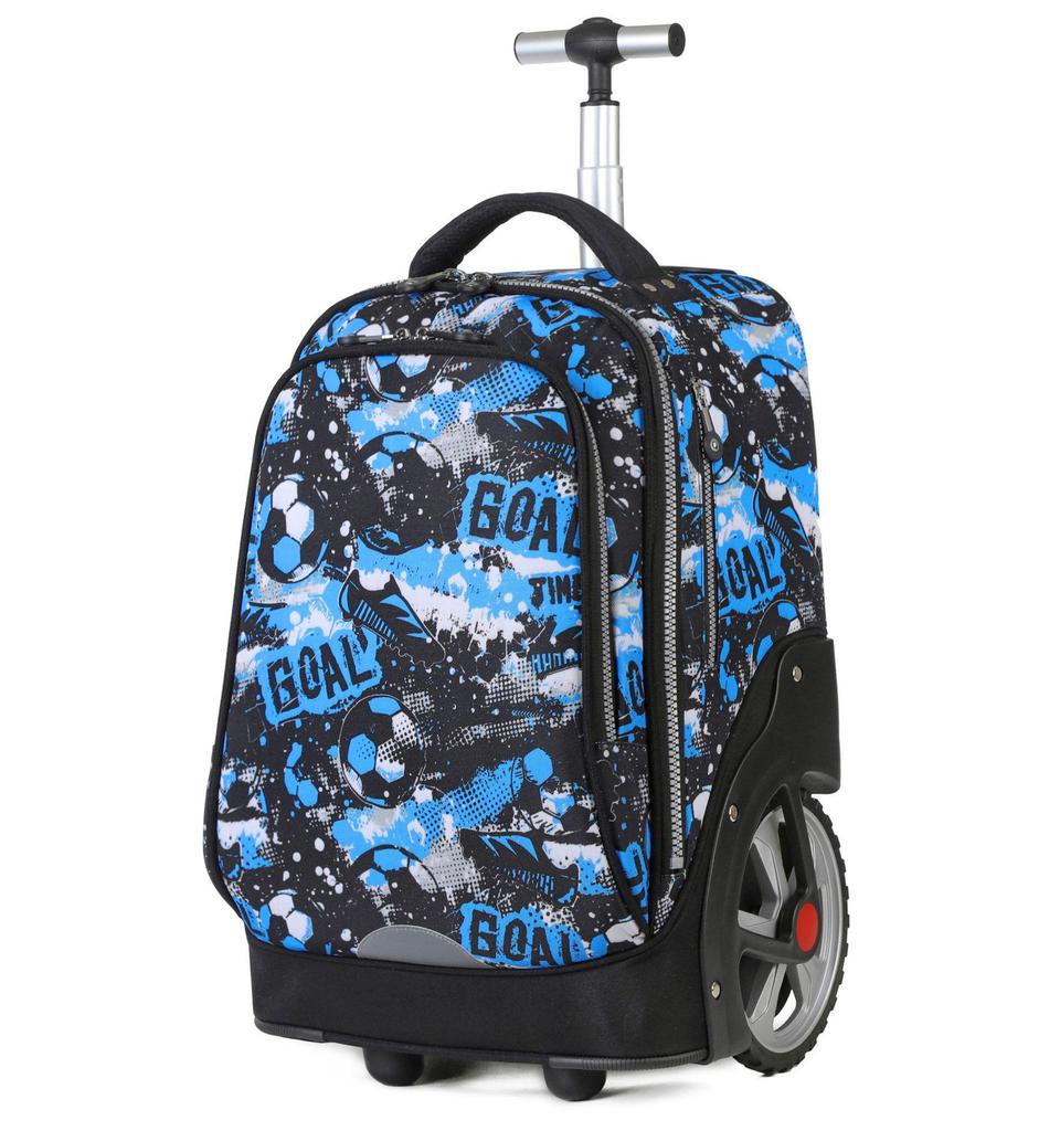 Vistar Climbing-Stairs Water-Resistant Trolley Backpack with Large Wheels & Capacity for Students
