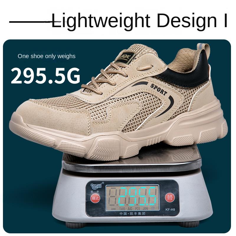 Labor Insurance Shoes, Smash-proof and Puncture-proof, Light and Wear-resistant, Summer Breathable Work Shoes