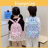Cute Pudding Capybara Milk Tea Checkered Cartoon Pattern Children Backpack For School Use