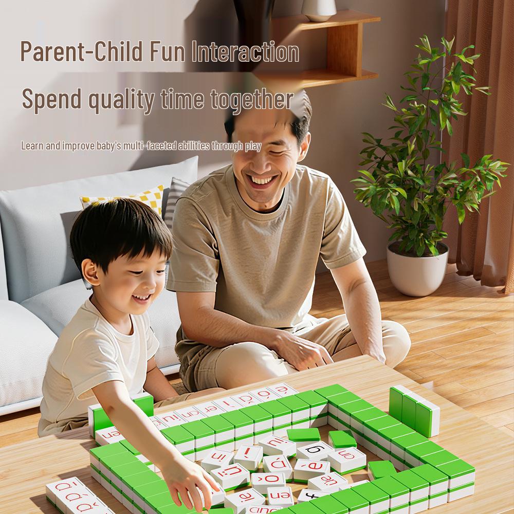 Children's Pinyin Mahjong Letter Card Game: Educational and Interactive Board Game for Primary School and Kindergarten