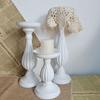 European-Style Retro Wooden Candlestick Decor for Photography and Homestay