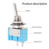 Smgda Toggle Switch with 5.9 inch (15 cm) Cable 6A/125VAC, 3A/250VAC 2 Pin SPST