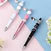 18x DIY Beadable Ballpoint Pen Cute Cow Beadable Pens Kits Stationery Supplies