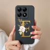 Liquid Soft Silicone Bumper For Xiaomi 14T Pro 5G 14 T Cover Pretty 26 Flower Letters Cases Anti Drop Housing Phone Shell Fundas