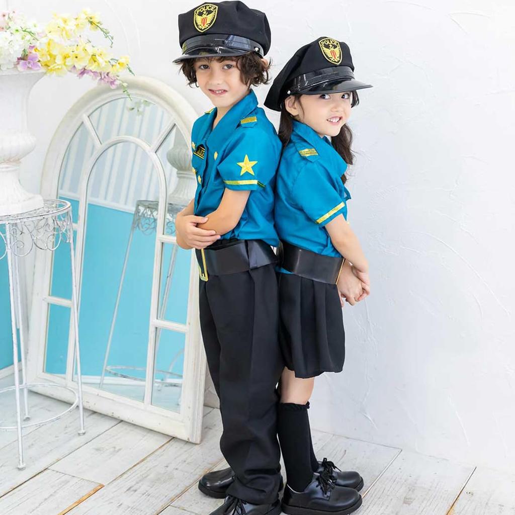 Police Cosplay Security Guard Costume for Police Officer Costume for Boys and Halloween Costume Size [monoii] Kids, Girls, (Boys, S)