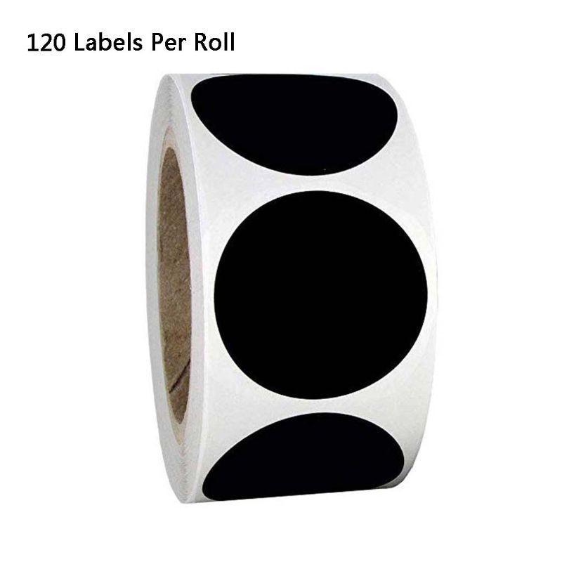 120pcs/roll Blank Label Round Chalkboard Sticker Kitchen Pantry Labels for Canning Spice Jars Reusable top sale