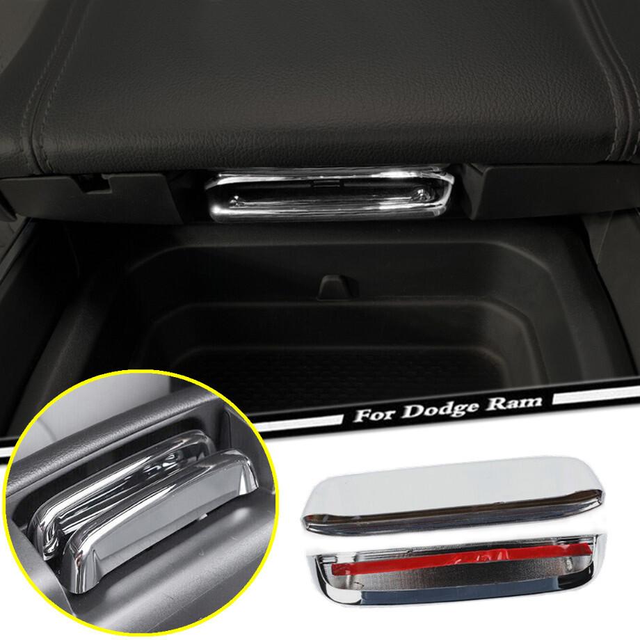 For 2019-2024 Dodge RAM 1500 Chrome Central Armrest Box Switch Button Cover Trim