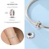 Colored Zirconium 925 Sterling Copper Hollow Moon Heart Shaped Flower&Bear&Love Charm Fit DIY Bracelet Ladies' Gift Zircon