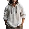 Four Seasons Solid Color Men's Spring Summer Loose Long Sleeve Printed Shirt Cardigan Beach Shirt