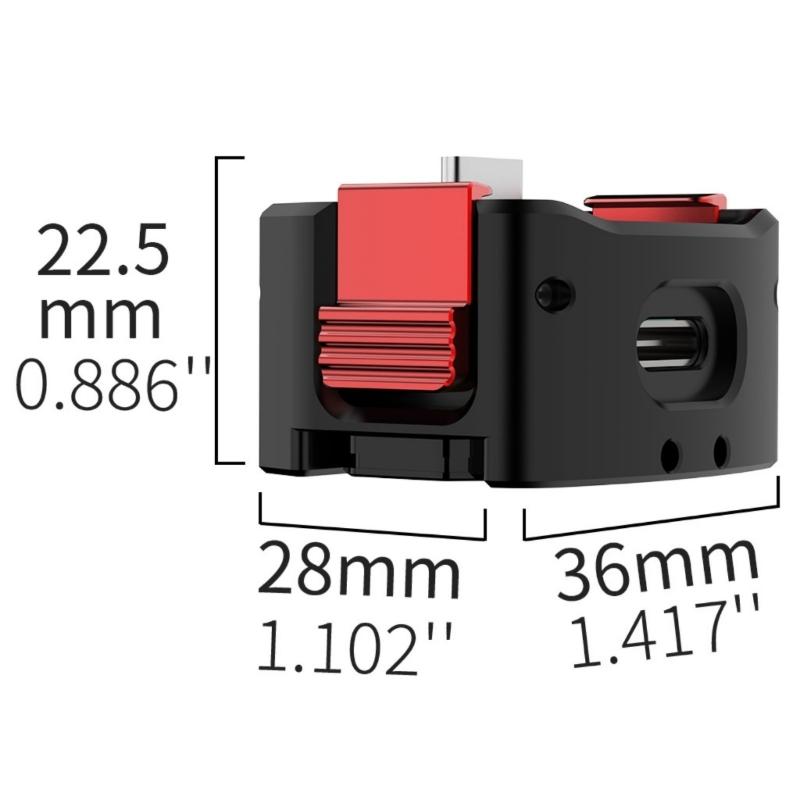 Magnetic Quick Release Charging Base For  Two Card Fast Detach Aluminum Mount With Anti Rotation Design