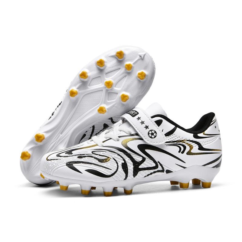 New small size Velcro football shoes boys and girls game broken nails primary and secondary school students free lace-up training football shoes