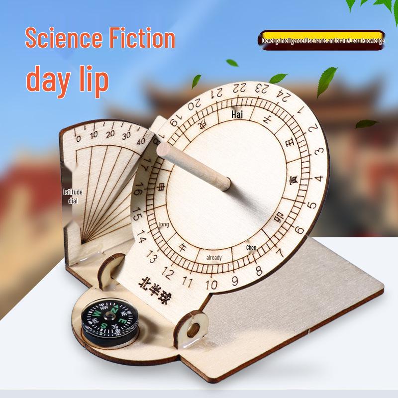 Sundial Kids Science DIY Sun Clock: STEAM Learning Handicraft for Primary School Students 14 x 20 cm