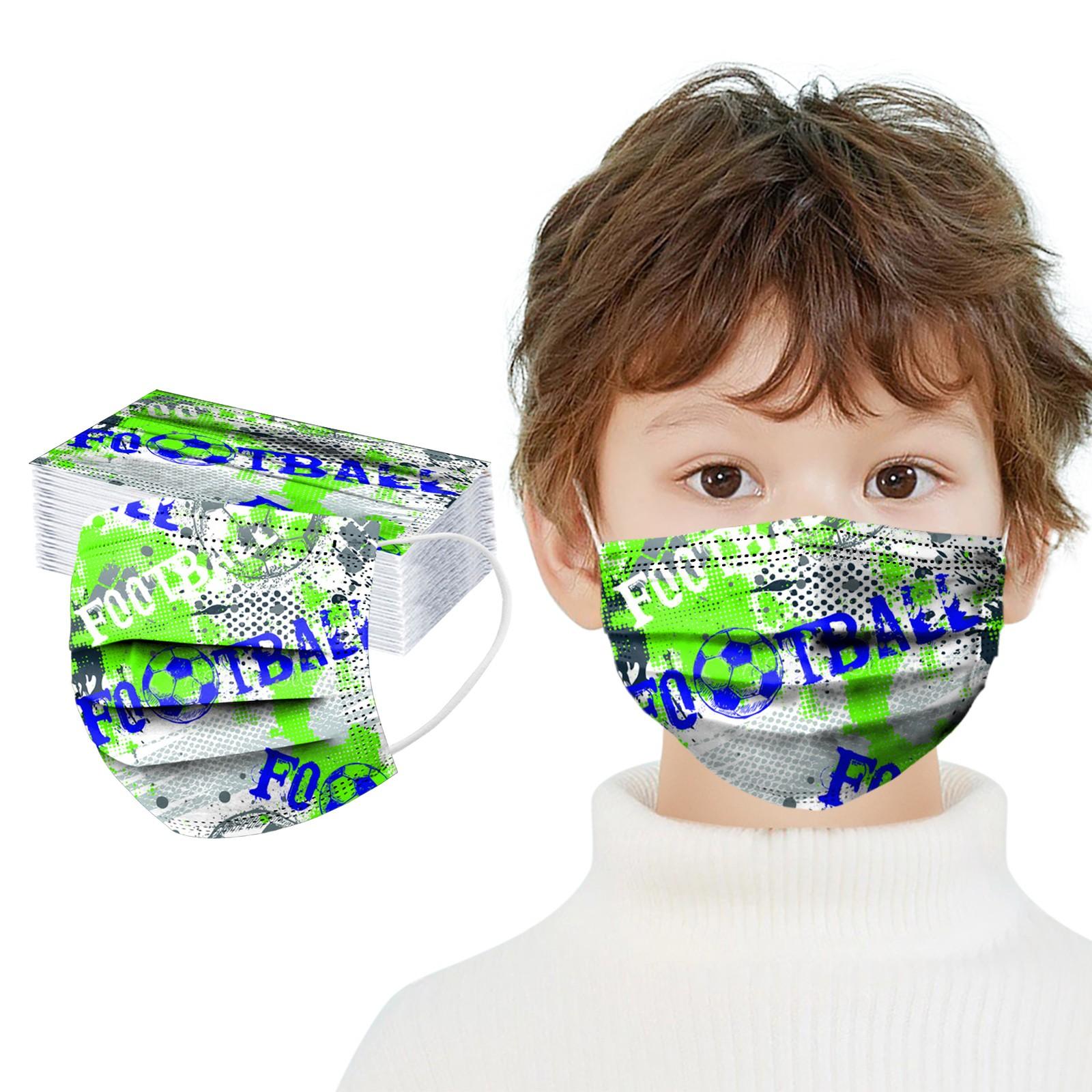 

10шт детская маска для лица одноразовая 3-слойная защитная маска для лица 4-12 детей маска для лица