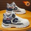 Men's Shoes Winter Waterproof, Wear-resistant and Non-slip Thick-soled Casual Thickened Velvet Shoes Rotating Button Martin Boots