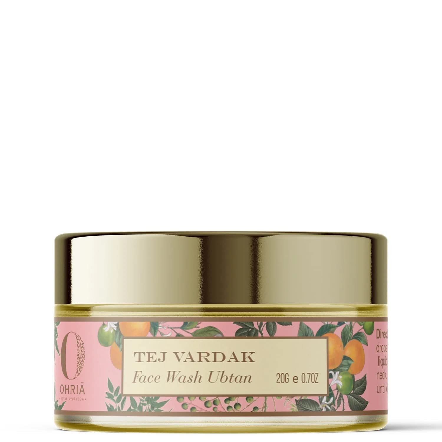 Ohria Ayurveda Tej Vardak Skin Glow Face Wash Ubtan Powder | Natural Ayurvedic Face Cleanser| Gently Exfoliates, Brightens & Nourishes| All Skin Ty