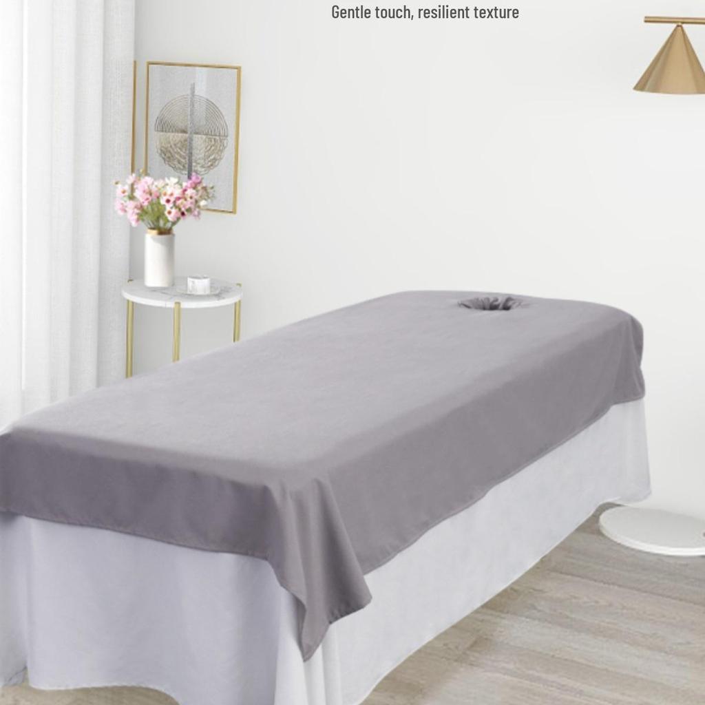 Orange Soft Cotton Salon Bed Sheets - Simple Solid Color Massage Table Cover