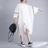 Women's Summer Pure Cotton Long Skirt Loose Shirt Dress