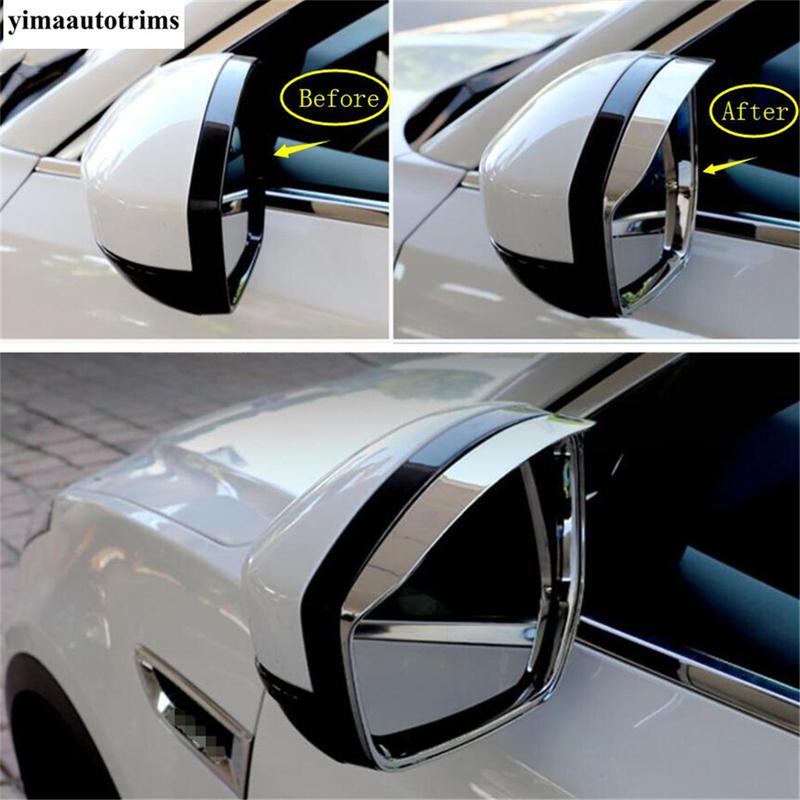 Rear Window Rain Wiper / Rearview Mirror Rain Shade Rainproof Blades Cover Trim For Jaguar E-pace E pace 2018 - 2025 Accessories