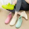 Short Rain Shoes Women's New Fashion Couple Rain Boots Non-slip Waterproof Shoes Soft Sole Wear-resistant Work Water Boots Rubber Shoes