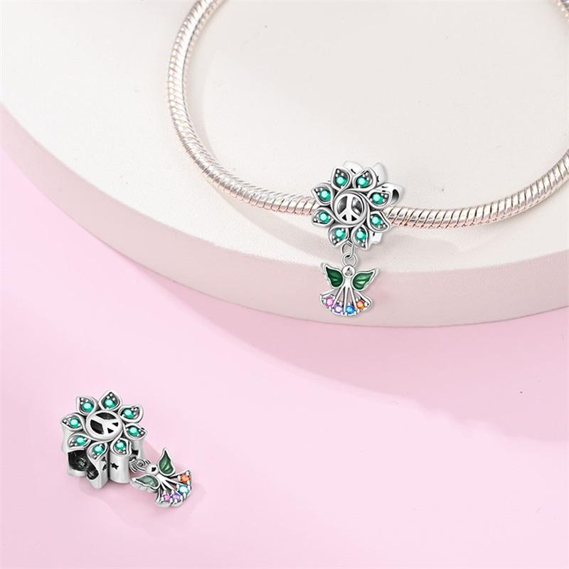 Charm Copper Dark Night Theme Serie Pendant And Beads 3Mm Original Bracelet Necklace Women Luxury Exquisite Diy Jewelry Gif