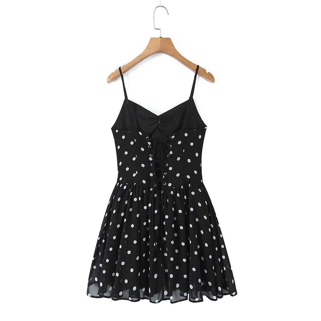 2026 Chic Floral Printed V-neck Backless Mini Camisole Dress