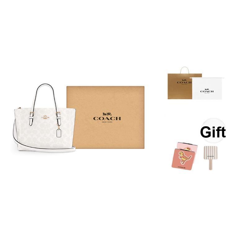 Coach Mollie Classic Allover Print Tote Bag Shopping Bag Shoulder Crossbody Bag Canvas And Leather Handbag 25 Women Tote C4250-IMRFF