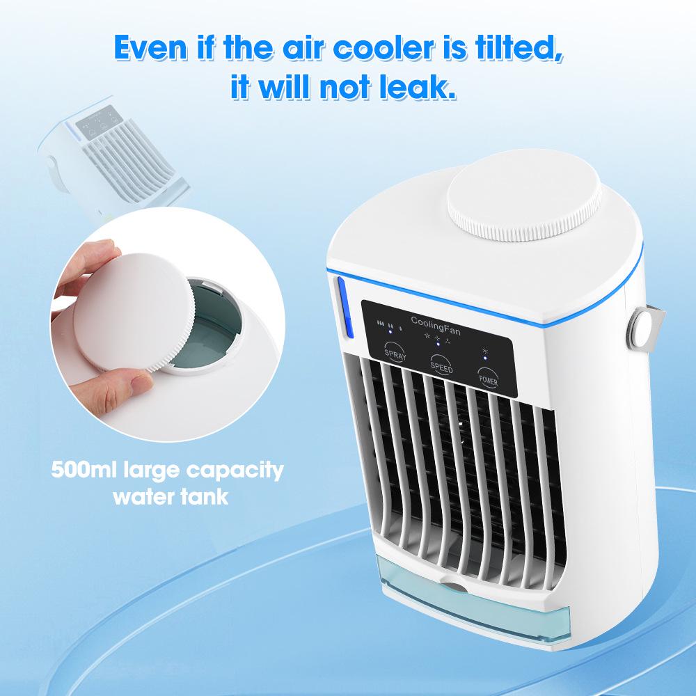 Mini USB Desktop Air Cooler & Humidifying Spray Fan