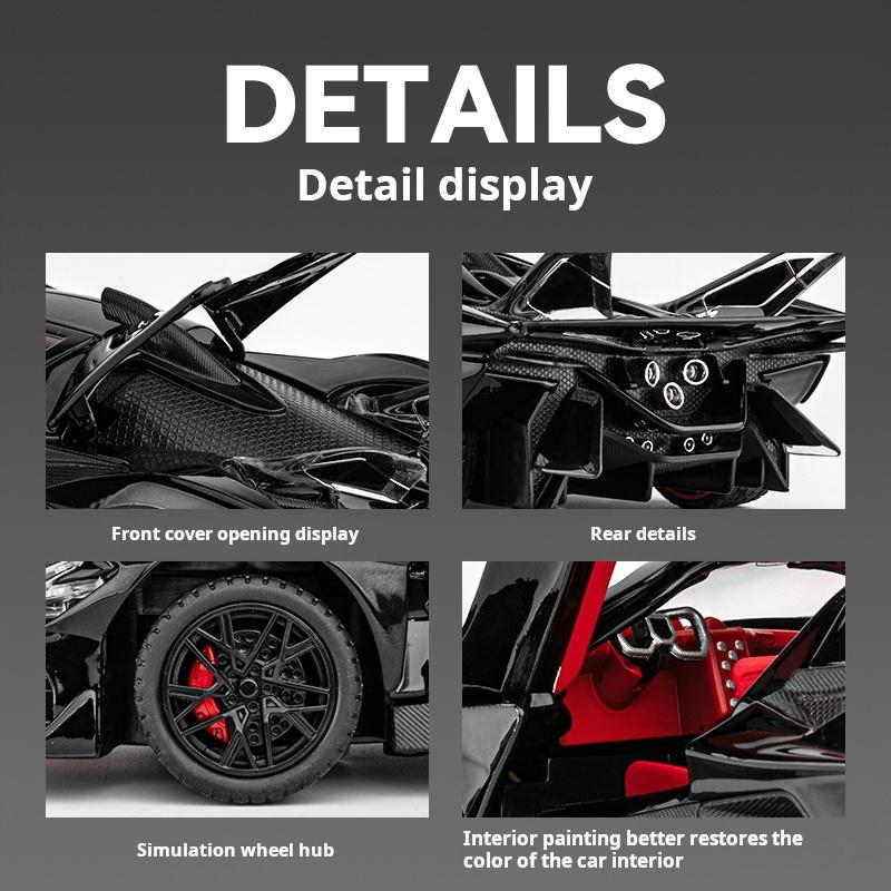 1:24 Apollo EVO God of the Sun Alloy Sports Super Car Model Die-Cast Simulation Collectible Decoration Car Lovers Light & Sound