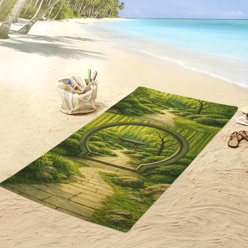 Polyester Beach Towel - Versatile Towel for Swimming, Fitness, Camping, Yoga, Travel and Beach Activities