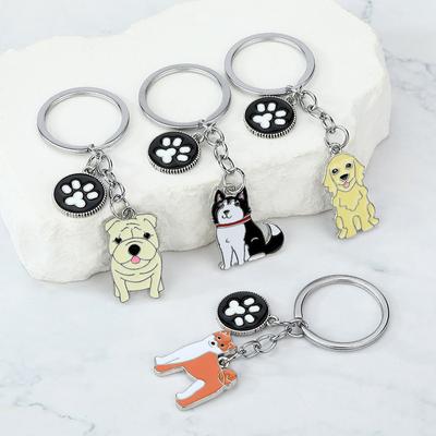 Breloc pentru câine, buldog francez, pug, din aliaj de modă