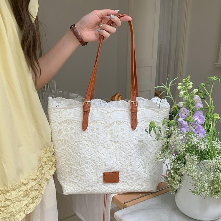 Spitze Fee Tragetasche Damen neue lässige Pendler große Kapazität sanfte tragbare Schultertasche