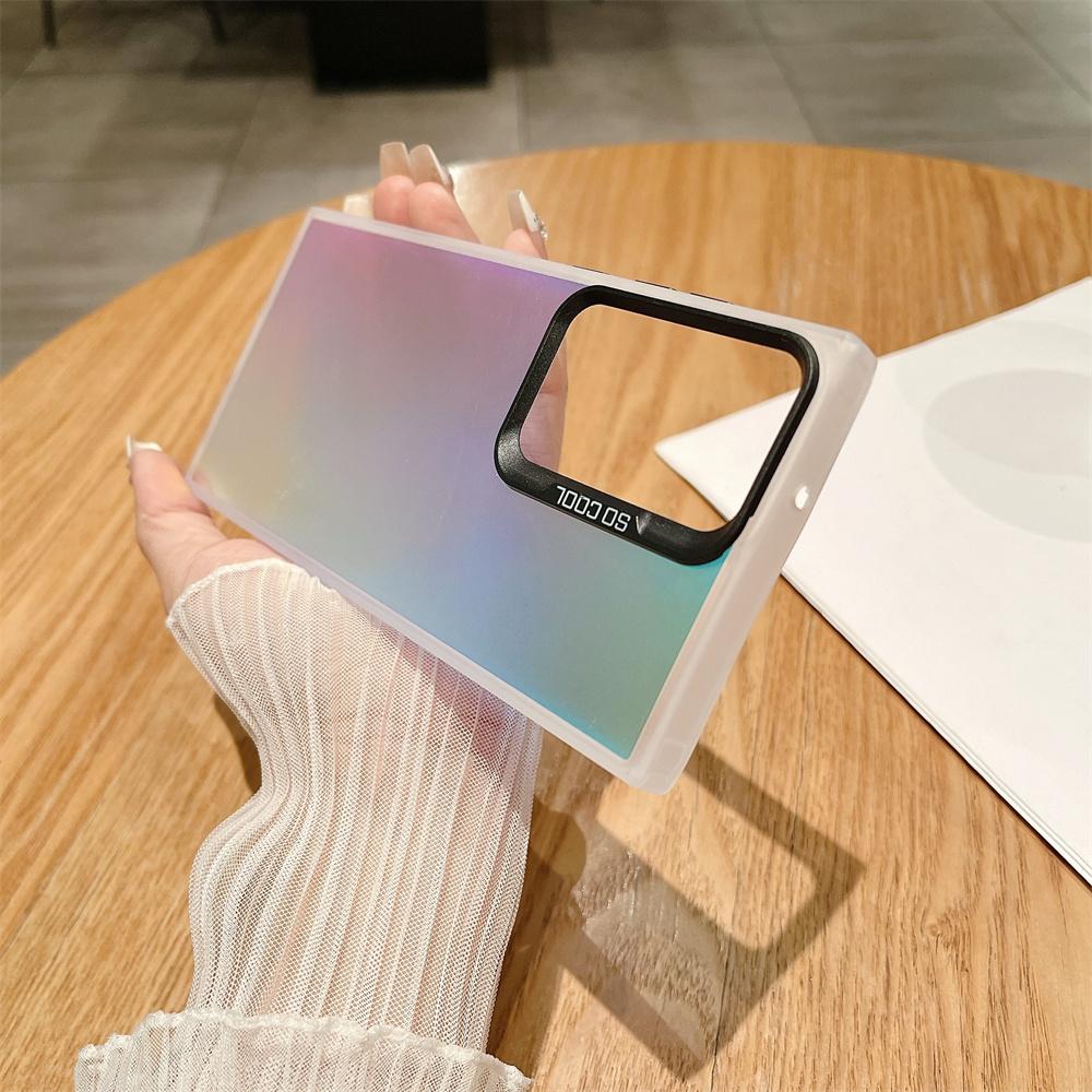 

Gradient Aurora Laser Matte Case For Samsung Galaxy S24 S23 S22 S21 Plus Ultra S20 FE Note 20 A73 A53 A52 A72 A23 Frosted Cover For S22