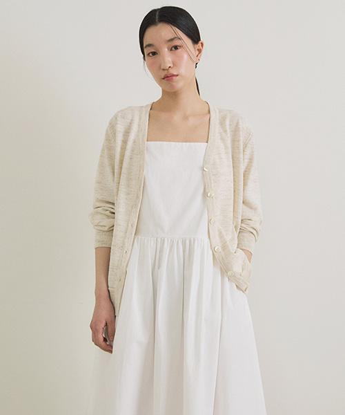 Lingseoul Bustier Shirring Dress-Ivory