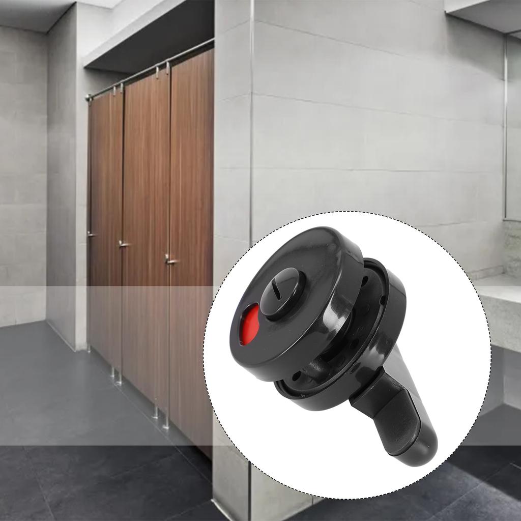 1*Indicator Door Lock Bolt Vacant Engaged Bathroom Privacy WC Toilet Door Lock Black Made Of High Quality Material