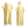 Wearable Sand-proof Hooded Beach Towel Loose Stripe Patchwork Bathrobe Soft Cotton Travel Supplies Bath Towel Beach