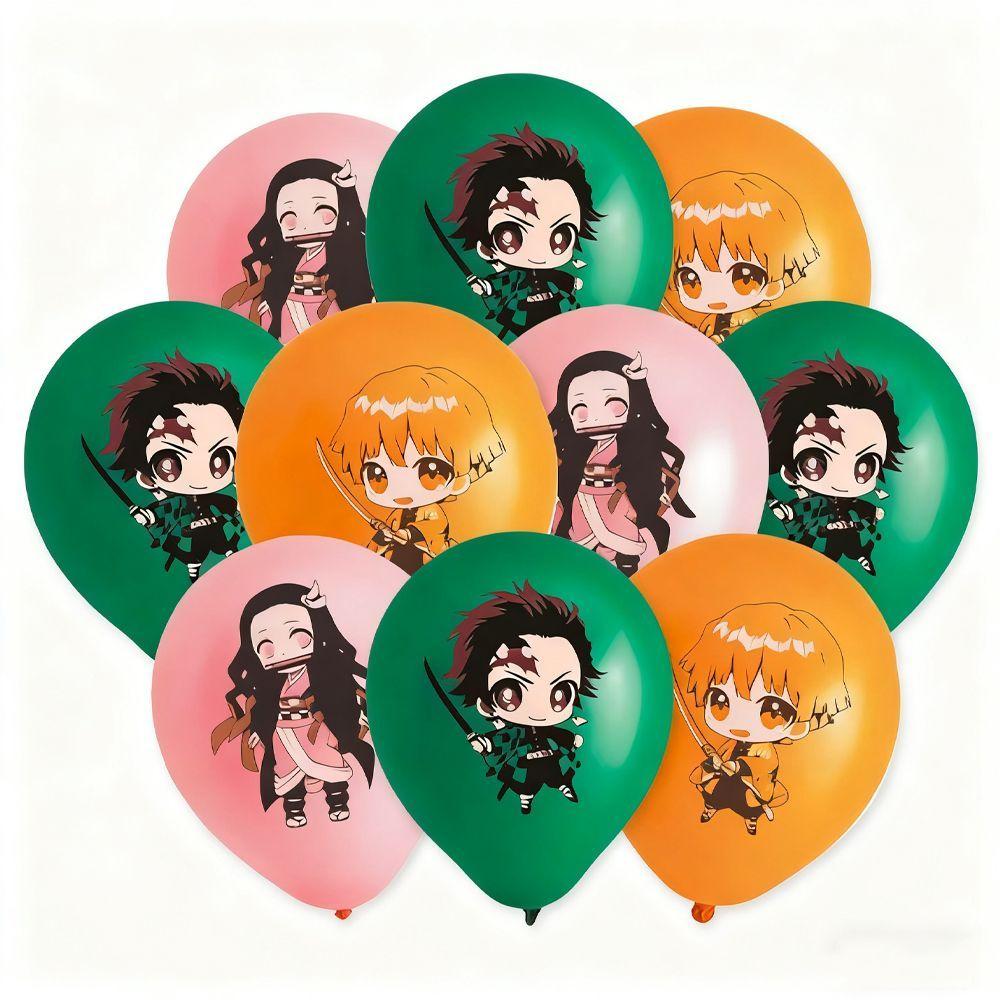 Demon Slayer Themed Latex Balloon Set Party Decoration Items